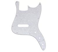 Musiclily Pro 11-Hole Bass Pickguard for Squier Sonic Bronco Bass, 4Ply White Pearl