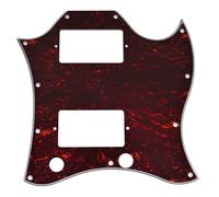 Musiclily Pro 11-Hole Full Face Guitar Pickguard for EPI China Made SG Standard Electric Guitar, 4Ply Red Tortoise