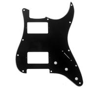 Musiclily Pro 11 Hole HH Guitar ST Pickguard Humbuckers 3Ply Black