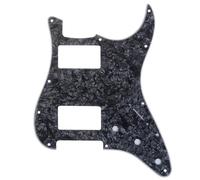Musiclily Pro 11 Hole HH Guitar ST Pickguard Humbuckers 4Ply Black Pearl