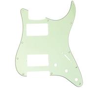 Musiclily Pro 11 Hole HH Strat Pickguard 2 Humbuckers Scratch Plate for American/Mexican Fender Standard Stratocaster Modern Style Electric Guitar, 3Ply Mint Green