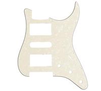 Musiclily Pro 11 Hole HSH Guitar Strat Pickguard for Fender American/Mexican Standard Stratocaster Modern Style, 4Ply Parchment Pearl