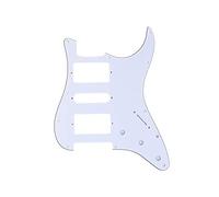 Musiclily Pro 11 Hole HSH Guitar Strat Pickguard for Fender American/Mexican Standard Stratocaster Modern Style, 3Ply White