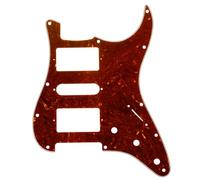 Musiclily Pro 11 Hole HSH Guitar Strat Pickguard for Fender American/Mexican Standard Stratocaster Modern Style, 4Ply Vintage Tortoise