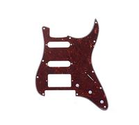 Musiclily Pro 11-Hole HSS Strat Pickguard Modern Style Scratch Plate for American/Mexican Fender Stratocaster Floyd Rose Bridge Cut Electric Guitar, 4Ply Vintage Tortoise