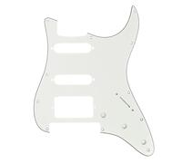 Musiclily Pro 11-Hole Modern ST HSS Guitar Pickguard 3Ply Aged White | for American/Mexican Fender Strat Floyd Rose Bridge Cut