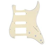 Musiclily Pro 11-Hole Modern ST HSS Guitar Pickguard 3Ply Cream | for American/Mexican Fender Strat Floyd Rose Bridge Cut