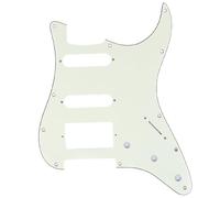 Musiclily Pro 11-Hole Modern Style Strat HSS Pickguard for American Stratocaster Guitar, 3Ply Ivory