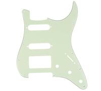 Musiclily Pro 11-Hole Modern Style Strat HSS Pickguard for American Stratocaster Guitar, 3Ply Mint Green