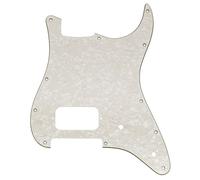 Musiclily Pro 11-Hole Pickguard for Strat HT H Guitar 4Ply Aged White Pearl | for Squier Sonic