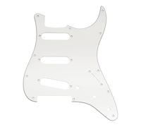 Musiclily Pro 11-Hole SSS Pickguard for Squier Sonic ST Guitar 3Ply White | for Strat