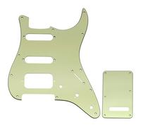 Musiclily Pro 11-Hole ST Guitar Pickguard and Backplate Set for Squier Sonic Strat HSS Electric Guitar, 3ply Mint Green