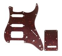 Musiclily Pro 11-Hole ST Guitar Pickguard and Backplate Set for Squier Sonic Strat HSS Electric Guitar, 4ply Tortoise Shell
