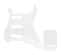 Musiclily Pro 11-Hole ST Guitar Pickguard and Backplate Set for Squier Sonic Strat SSS Electric Guitar, Transparent