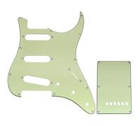 Musiclily Pro 11-Hole ST Guitar Pickguard and Backplate Set for Tagima TG-530 Strat Style SSS Electric Guitar, 3ply Mint Green