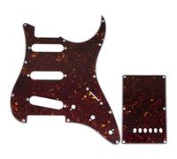 Musiclily Pro 11-Hole ST Guitar Pickguard and Backplate Set for Tagima TG-530 Strat Style SSS Electric Guitar, 4ply Tortoise Shell