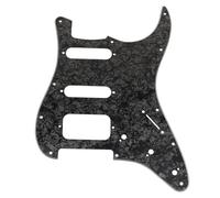 Musiclily Pro 11-Hole ST Guitar Pickguard for Squier Sonic Strat HSS Electric Guitar, 4ply Black Pearl