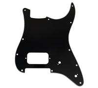 Musiclily Pro 11-Hole ST Guitar Pickguard for Squier Sonic Strat HT H Electric Guitar, 3ply Black