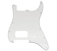 Musiclily Pro 11-Hole ST Guitar Pickguard for Squier Sonic Strat HT H Electric Guitar, 3ply White