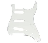 Musiclily Pro 11-Hole ST Guitar Pickguard for Squier Sonic Strat SSS Electric Guitar, 3ply Aged White