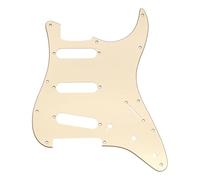 Musiclily Pro 11-Hole ST Guitar Pickguard for Squier Sonic Strat SSS Electric Guitar, 3ply Cream