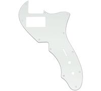 Musiclily Pro 11 Holes Single H Guitar Pickguard For USA Fender 69 Tele Thinline Style Electric Guitar, 3ply Aged White