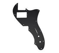 Musiclily Pro 11 Holes Single H Guitar Pickguard For USA Fender 69 Tele Thinline Style Electric Guitar, 3ply Black