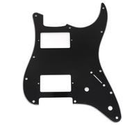 Musiclily Pro 11 Holes ST HH Guitar Covered Pickguard 3Ply Black