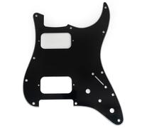 Musiclily Pro 11 Holes ST HH Guitar Pickguard Mini Switch 3Ply Black