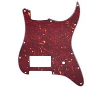 Musiclily Pro 11 Holes ST Strat One Humbucker Guitar Pickguard Scratch Plate for USA/Mexico Fender Tom Delonge Stratocaster Electric Guitar, 4ply Vintage Tortoise