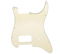Musiclily Pro 11 Holes ST Strat Uncovered One Humbucker Guitar Pickguard Scratch Plate for American/Mexican Fender Tom Delonge Stratocaster Electric Guitar, 3Ply Cream