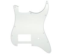 Musiclily Pro 11 Holes ST Style Guitar Pickguard, 3ply Aged White | Single Covered Humbucker and Pot Slot, For USA/Mexico Fender Tom Delonge Strat Style Electric Guitar