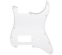 Musiclily Pro 11 Holes ST Style Guitar Pickguard, 3ply White | Single Covered Humbucker and Pot Slot, For USA/Mexico Fender Tom Delonge Strat Style Electric Guitar