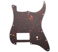 Musiclily Pro 11 Holes ST Style Guitar Pickguard, 4ply Tortoise Shell | Single Covered Humbucker and Pot Slot, For USA/Mexico Fender Tom Delonge Strat Style Electric Guitar