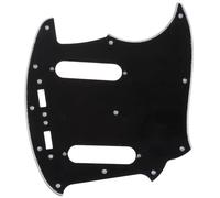 Musiclily Pro 12-Hole Guitar Pickguard for JPN Fender Japan Mustang, 3Ply Black
