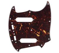 Musiclily Pro 12-Hole Pickguard for American Mustang 4Ply Tortoise Shell | for Fender Style Guitar