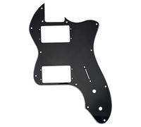 Musiclily Pro 12 Holes Wide Range HH Guitar Pickguard, 3ply Black