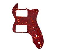Musiclily Pro 12 Holes Wide Range HH Guitar Pickguard For USA/Mexico Fender 72 Tele Thinline Style Electric Guitar, 4ply Vintage Tortoise