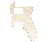 Musiclily Pro 12 Holes Wide Range HH Guitar Pickguard For USA/Mexico Fender 72 Tele Thinline Style Electric Guitar, 4Ply Aged White Pearl