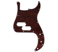 Musiclily Pro 13-Hole Bass Pickguard for SQ Affinity PJ Precision Bass, 4Ply Red Tortoise