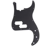 Musiclily Pro 13-Hole Modern Style P Bass Pickguard for 4 String American Precision Bass, 1Ply Matte Black