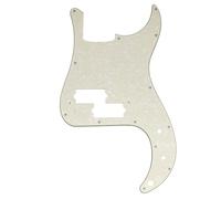Musiclily Pro 13-Hole P Bass Pickguard for MIJ Fender Japan 4-String Precision Bass, 4Ply Aged White Pearl