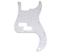 Musiclily Pro 13-Hole Pickguard for Squier Precision Bass 4Ply White Pearl | for Sonic