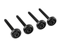 Musiclily Pro 14mm Steel Guitar Neck Mounting Ferrules Neck Joint Bushings and Bolts for Electric Guitar Bass, Black (Set of 4)