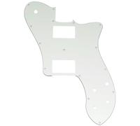 Musiclily Pro 15 Holes Covered HH Guitar Pickguard, 3ply Aged White