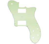 Musiclily Pro 15 Holes Covered HH Guitar Pickguard, 3Ply Mint Green