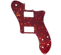Musiclily Pro 15 Holes Covered HH Guitar Pickguard, 4ply Vintage Tortoise