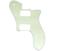 Musiclily Pro 15 Holes Wide Range HH Guitar Pickguard, 3Ply Mint Green