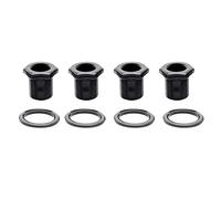 Musiclily Pro 15mm Bass Tuner Bushings and 19mm Washer for Electric Bass Sealed Tuning Pegs Machine Heads, Black (Set of 4)
