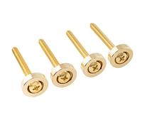 Musiclily Pro 15mm Steel Guitar Neck Mounting Ferrules Neck Joint Bushings and Bolts for Electric Guitar Bass, Gold (Set of 4)